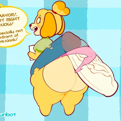 isabelle (animal crossing) (animal crossing, nintendo) created by abunbot