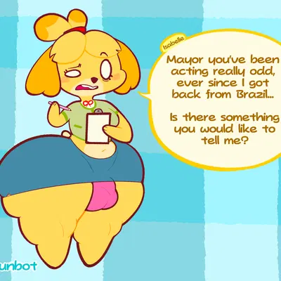 isabelle (animal crossing) (animal crossing, nintendo) created by abunbot