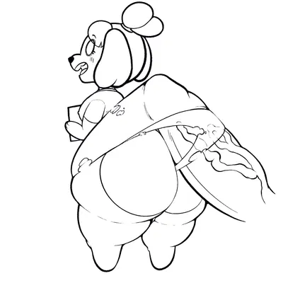 isabelle (animal crossing) (animal crossing, nintendo) created by abunbot