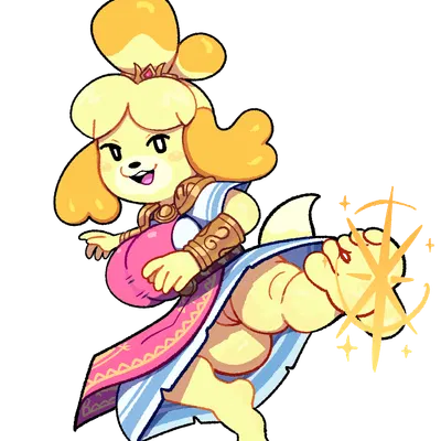 isabelle (animal crossing), princess zelda (animal crossing, nintendo) created by somescrub
