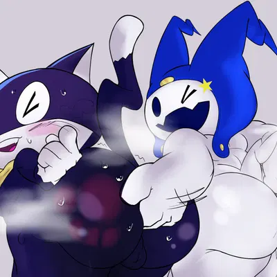 jack frost (megami tensei), morgana (persona) (atlus, megami tensei) created by ream n cream