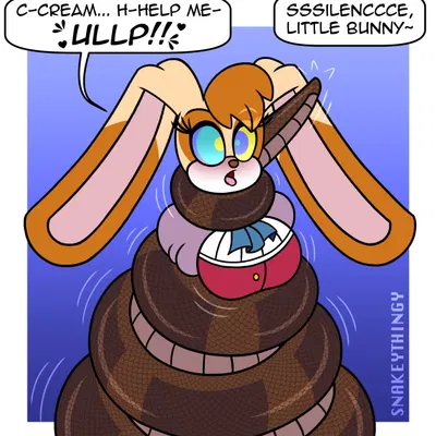 kaa (jungle book), vanilla the rabbit (sega, sonic the hedgehog (series)) created by snakeythingy