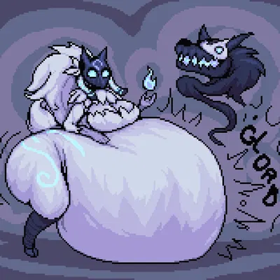 kindred (lol), lamb (lol), wolf (lol) (league of legends, riot games) created by alphashowzzz