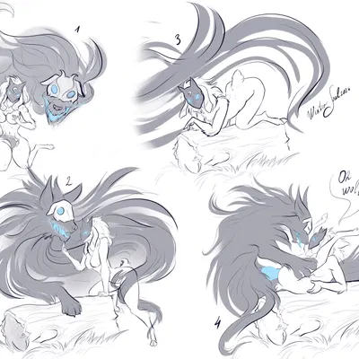 kindred (lol), lamb (lol), wolf (lol) (league of legends, riot games) created by wintersoul