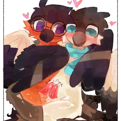 kipper (tukoferret), percy (percybird) created by dogmasque9999