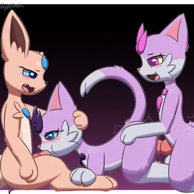 kiyamukit (km-15), miu (feeshyartist), nirumukit (km-15) created by feeshyartist