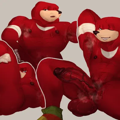 knuckles the echidna (sega, sonic the hedgehog (series)) created by lumarten