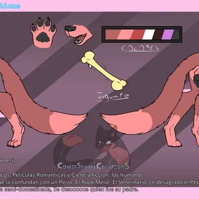 laika crimsonwolf (comicstormcreations) created by comicstormcreations