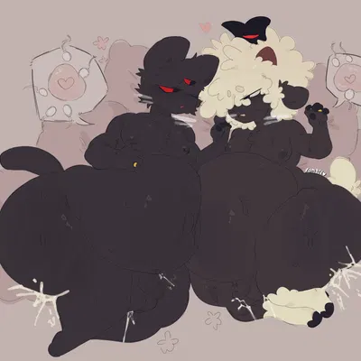 lamb (cult of the lamb), narinder, red crown (cult of the lamb) (cult of the lamb, massive monster (studio)) created by v4mp1333, zombvie00