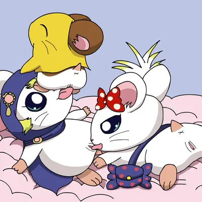 lapis (hamtaro), lazuli (hamtaro), penelope (hamtaro) (hamtaro (series)) created by pichu90