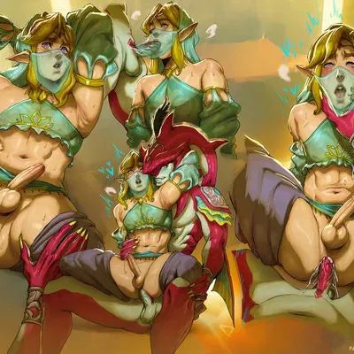 link, prince sidon (nintendo, the legend of zelda) created by redpandawaifu