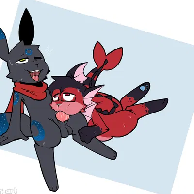 liv retro (vaporeon), star (star umbreon) (nintendo, pokemon) created by yasterwolly