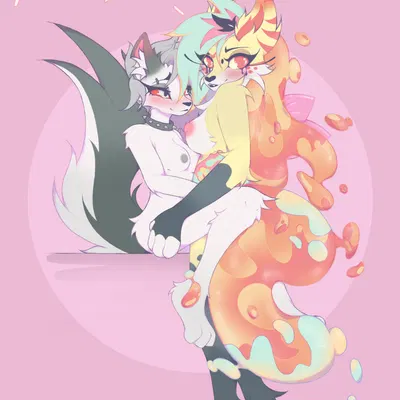 loona (helluva boss), queen bee-lzebub (helluva boss) (hellaverse, helluva boss) created by nekopumpkin