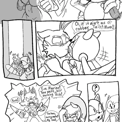 marine the raccoon, miles prower, sonic the hedgehog (sega, sonic the hedgehog (series)) created by hb lint