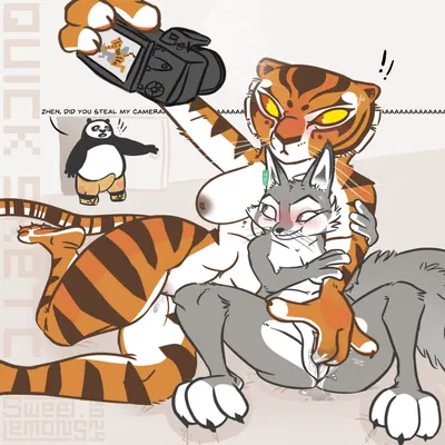 master po ping, master tigress, zhen (kung fu panda) (dreamworks, kung fu panda) created by sweet.lemons