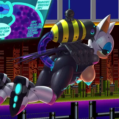 mecha rouge, rouge the bat (sega, sonic the hedgehog (series)) created by mykiio