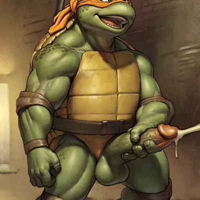 michelangelo (tmnt) (teenage mutant ninja turtles) created by aiaicaptain