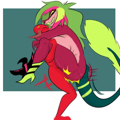 missi zilla (hazbin hotel, hellaverse) created by aptom7747