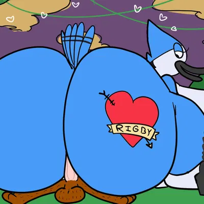 mordecai (regular show), rigby (regular show) (cartoon network, regular show) created by illis