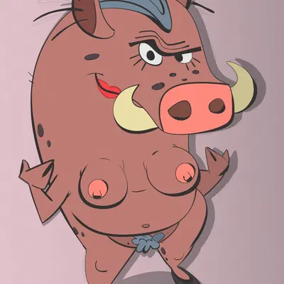 mrs. warthog (mgpam) (cartoon network, my gym partner's a monkey) created by jodero
