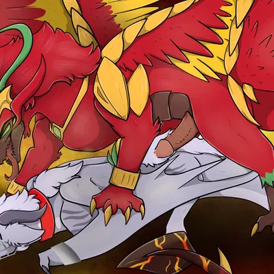 nameless character, yharon (calamity mod) (mythology, terraria) created by skullkid12