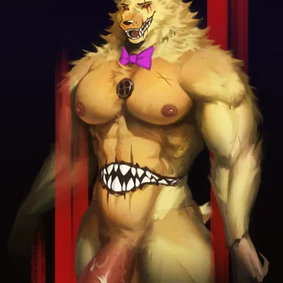 nightmare fredbear (fnaf) (five nights at freddy's, five nights at freddy's 4) created by moaoxnx