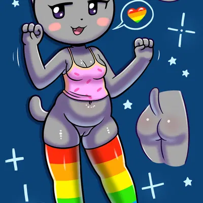 nyan cat (nyan cat (copyright)) created by disfigure