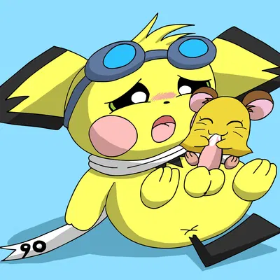 penelope (hamtaro), sparks pichu (hamtaro (series), nintendo) created by pichu90