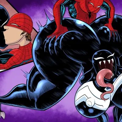 peter parker, she-venom, spider-man (character) (marvel, spider-man (series)) created by ameizinglewds