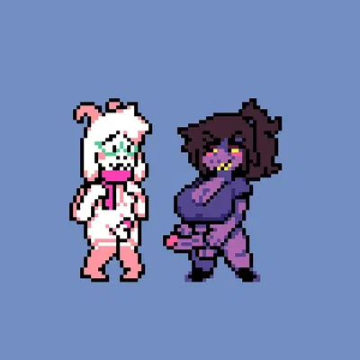 ralsei, susie (deltarune) (deltarune, undertale (series)) created by fembunns