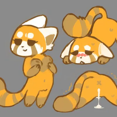 retsuko (aggretsuko, sanrio) created by cornymember