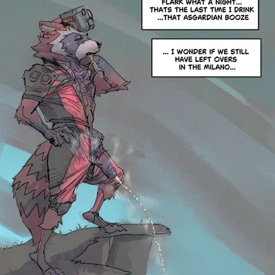 rocket raccoon (guardians of the galaxy, marvel) created by concosive