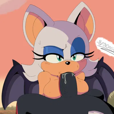 rouge the bat, shadow the hedgehog (sega, sonic the hedgehog (series)) created by spindasher98