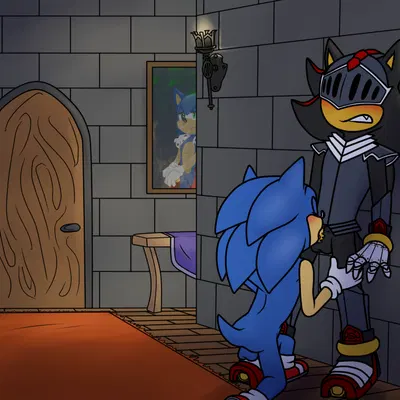 shadow the hedgehog, sir lancelot (sonic and the black knight), sonic the hedgehog (sega, sonic and the black knight) created by gottagoblast