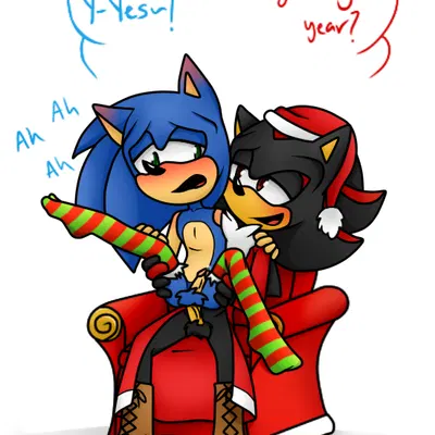 shadow the hedgehog, sonic the hedgehog (christmas, sega) created by gottagoblast