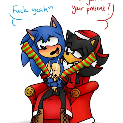 shadow the hedgehog, sonic the hedgehog (christmas, sega) created by gottagoblast