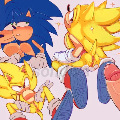 sonic the hedgehog, super sonic (sega, sonic the hedgehog (series)) created by somedivs