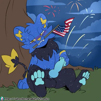 star the shinx (4th of july, nintendo) created by fuf