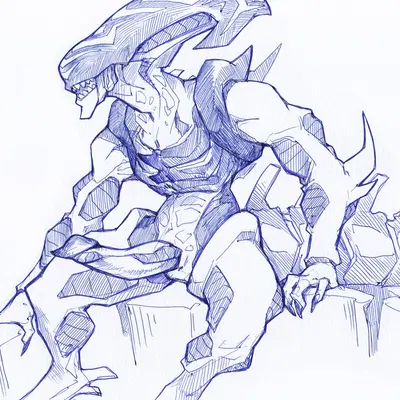 tachyon (shakran) (alien (franchise)) created by ket-dawnatsunset