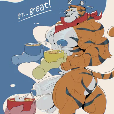 tony the tiger (frosted flakes, kellogg's) created by vaniwall
