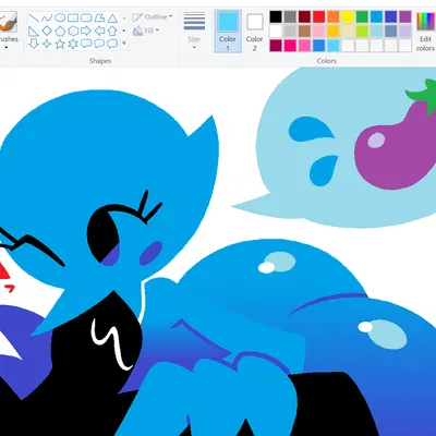 twitter bird (microsoft, microsoft paint (copyright)) created by jjoyplus