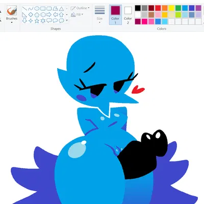 twitter bird (microsoft, microsoft paint (copyright)) created by jjoyplus