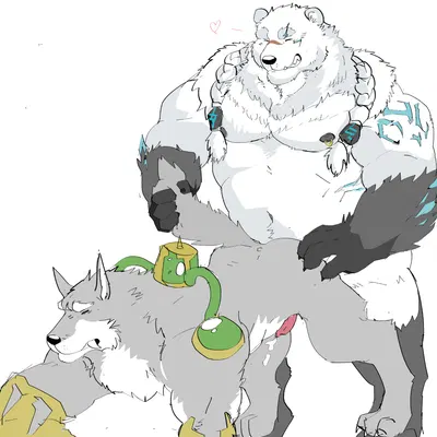 volibear, warwick (lol) (league of legends, riot games) created by fuddyblog