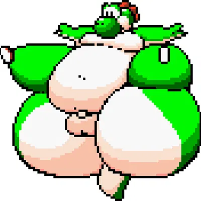 yoshi (character) (mario bros, nintendo) created by chip at night