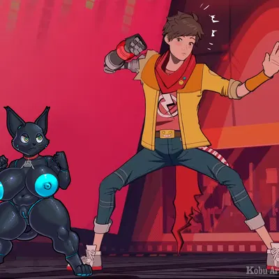 808 (hi-fi rush), chai (hi-fi rush) (hi-fi rush, microsoft) created by kobu art