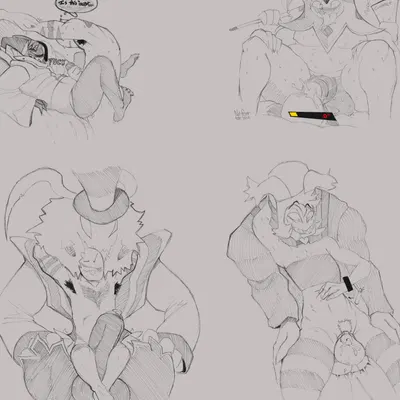 adam (hazbin hotel), asmodeus (helluva boss), mammon (helluva boss) (hazbin hotel, hellaverse) created by mspaintguy