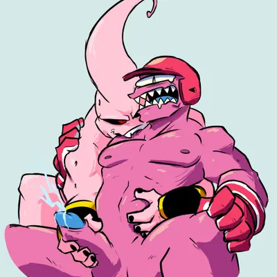 akumagai ogre, majin buu, super buu (dragon ball, punch punch forever) created by the-blackeye
