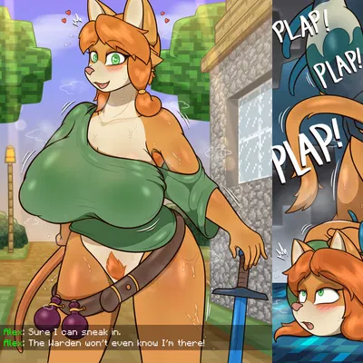 alex (minecraft) (instant loss 2koma, microsoft) created by johnmarten