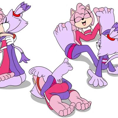 amy rose, blaze the cat (sega, sonic the hedgehog (series)) created by mepwep