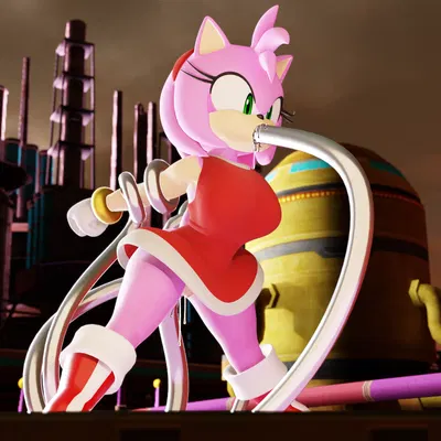 amy rose (sega, sonic the hedgehog (series)) created by twintails3d